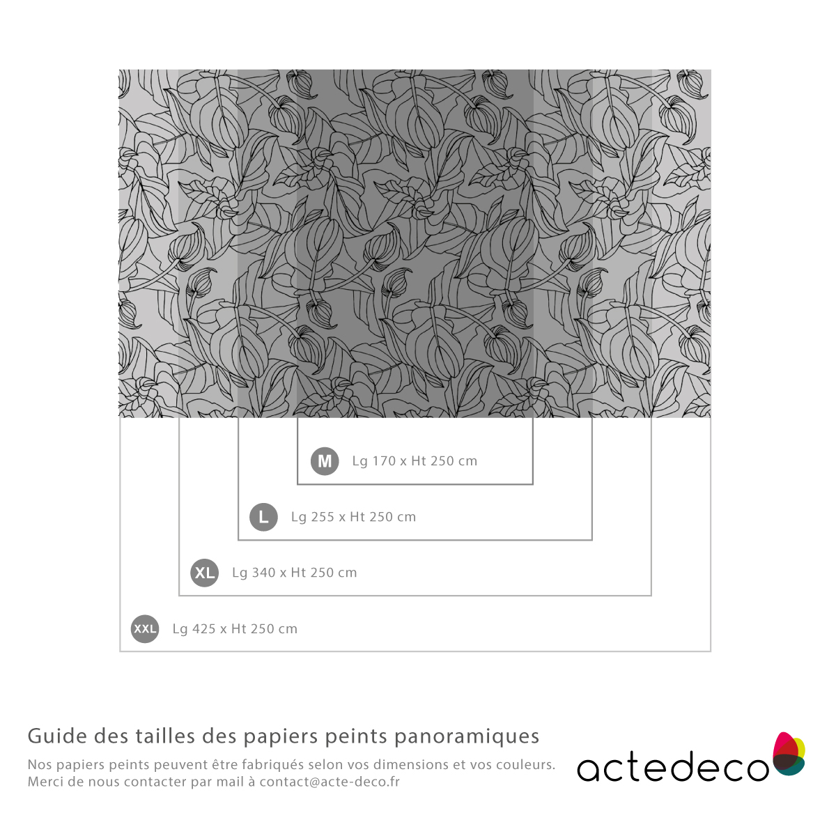 Papier Peint Panoramique Feuillages | Acte-Deco