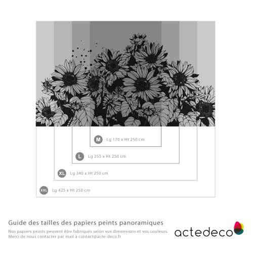 Panorama-Tapeten Sonnenblume | Acte-Deco