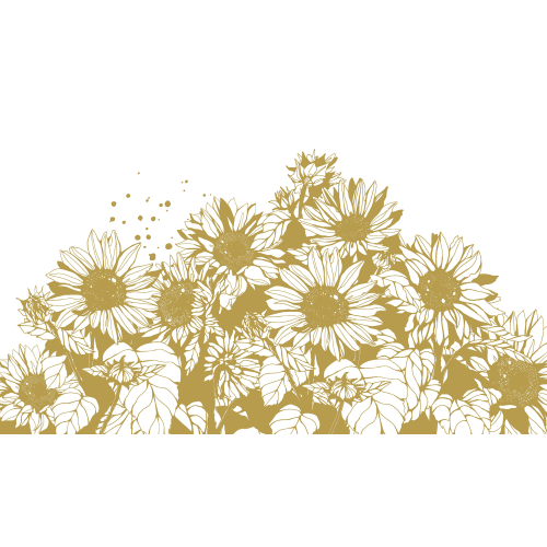 Sunflower panoramic wallpaper Acte-Deco