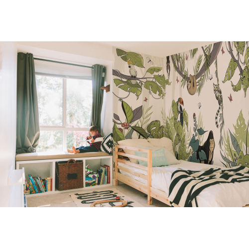 Papier peint chambre bébé jungle - Acte Deco