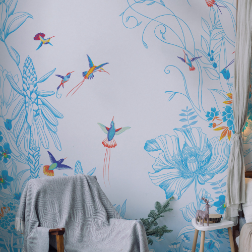 Kolibri-Wallpaper - der Flug - Acte-Deco