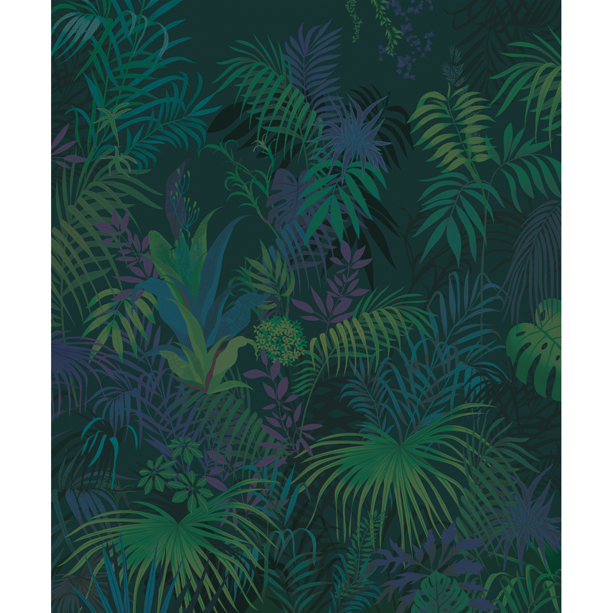 Papier-peint panoramique Jungle Chamarée par Peggy Nille - Acte-Deco