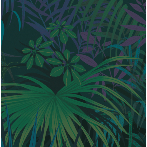 Papel pintado Panoramic Jungle Chamarée de Peggy Nille - Acte-Deco