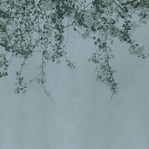 Papier peint panoramique Blurry green