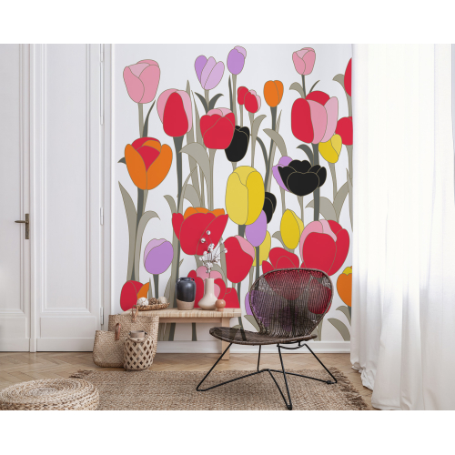 Papel pintado panorámico Tulipanes Acte-Deco