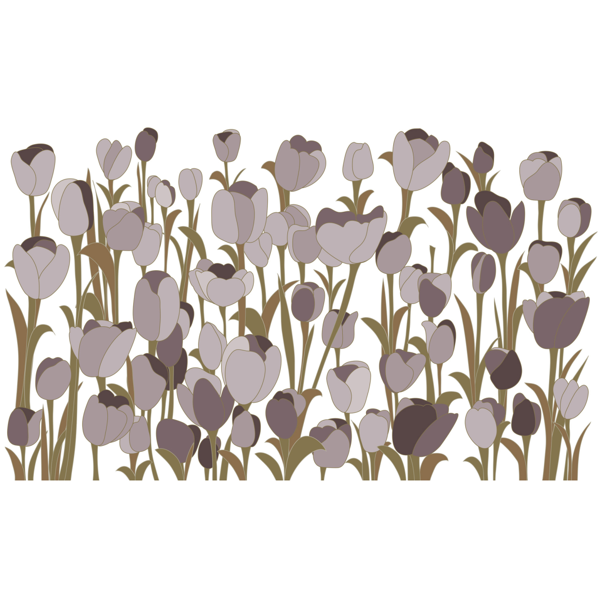 Carta da parati panoramica sui tulipani Acte-Deco