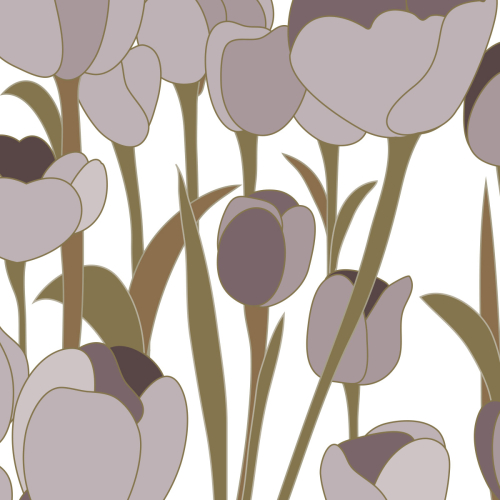 Panoramic wallpaper Tulips | Acte-Deco