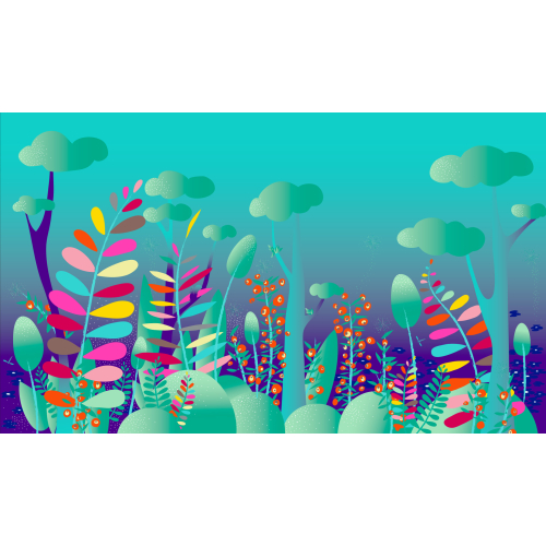 Papier peint panoramique Dans la forêt | Acte-Deco