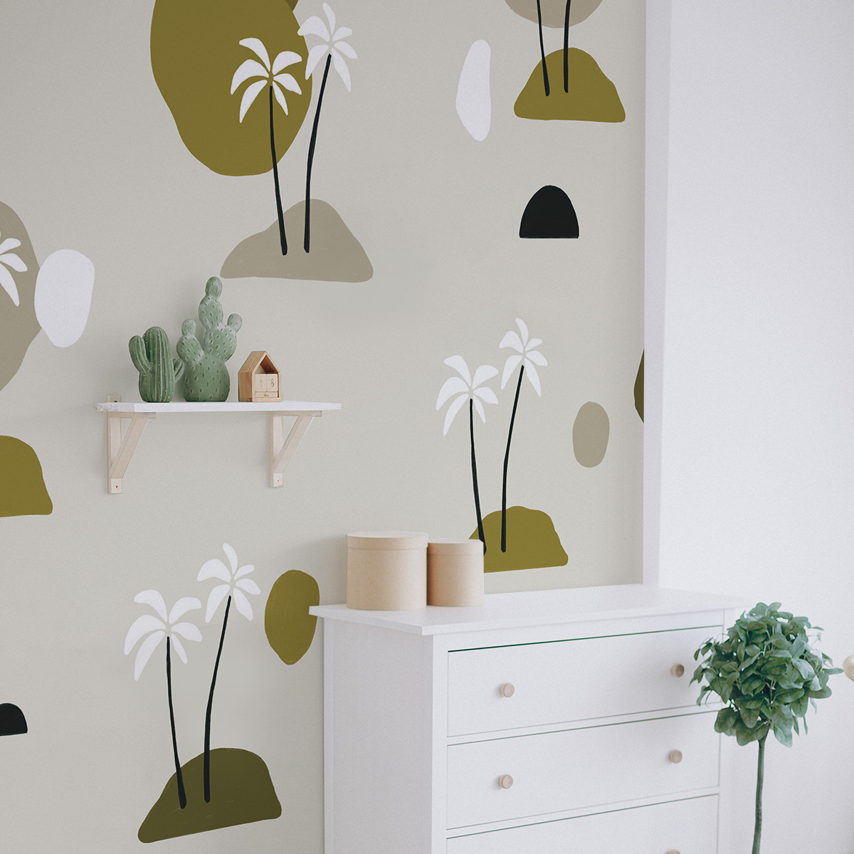 Panoramic Palm Trees BB wallpaper from Studio Romiche - Acte-Deco