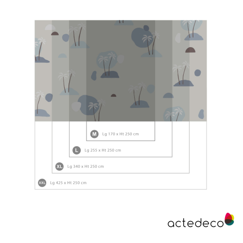 Panoramic Palm Trees BB wallpaper from Studio Romiche - Acte-Deco