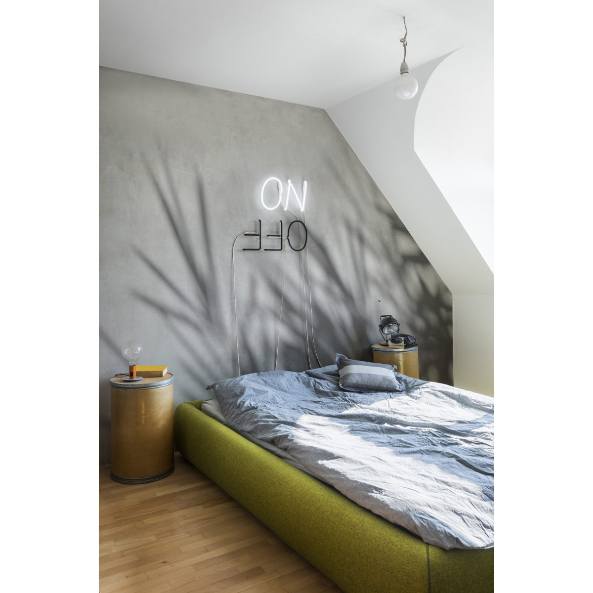 Concrete Bamboo panoramic wallpaper Acte-Deco