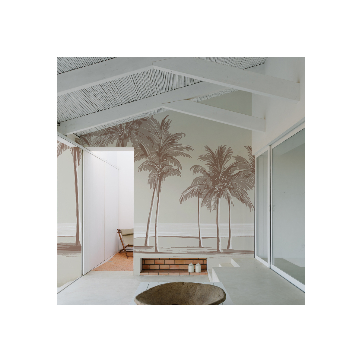 Palm trees exterior decor - UV-resistant