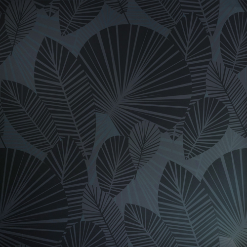 Contemporary panoramic wallpaper Tropical leaves | Acte-Deco