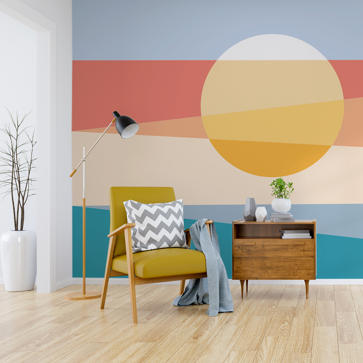 Panoramic dune wallpaper - Acte-Deco