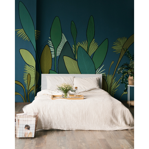 Vegetal panoramic wallpaper - Acte-Deco