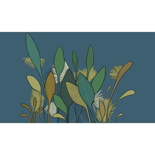 Vegetal panoramic wallpaper - Acte-Deco