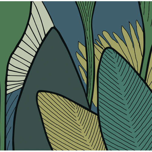Vegetal panoramic wallpaper - Acte-Deco