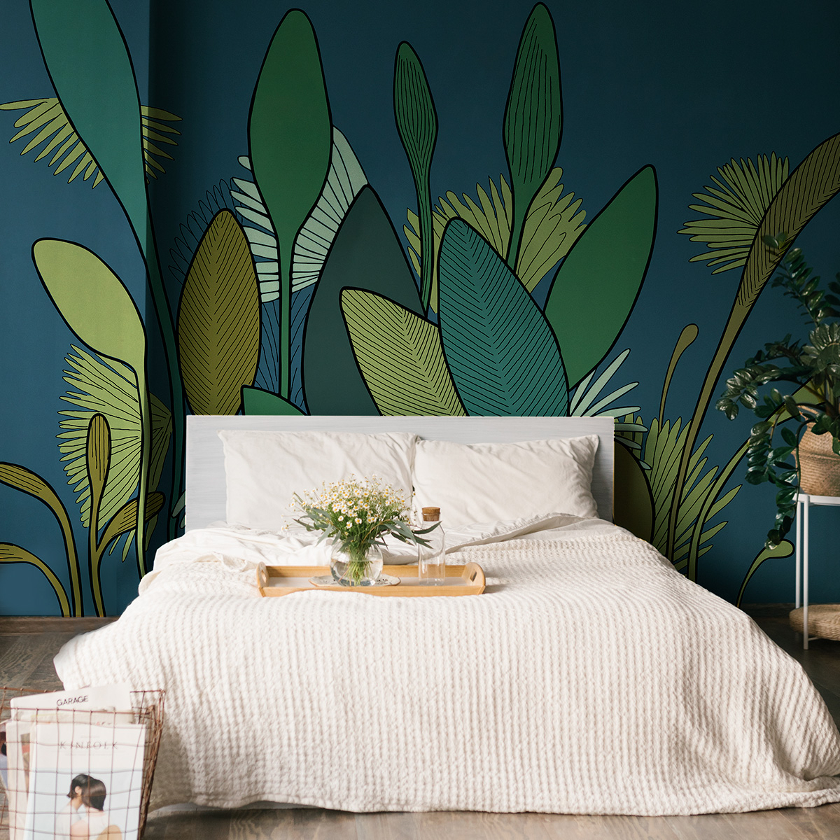 Vegetal panoramic wallpaper - Acte-Deco