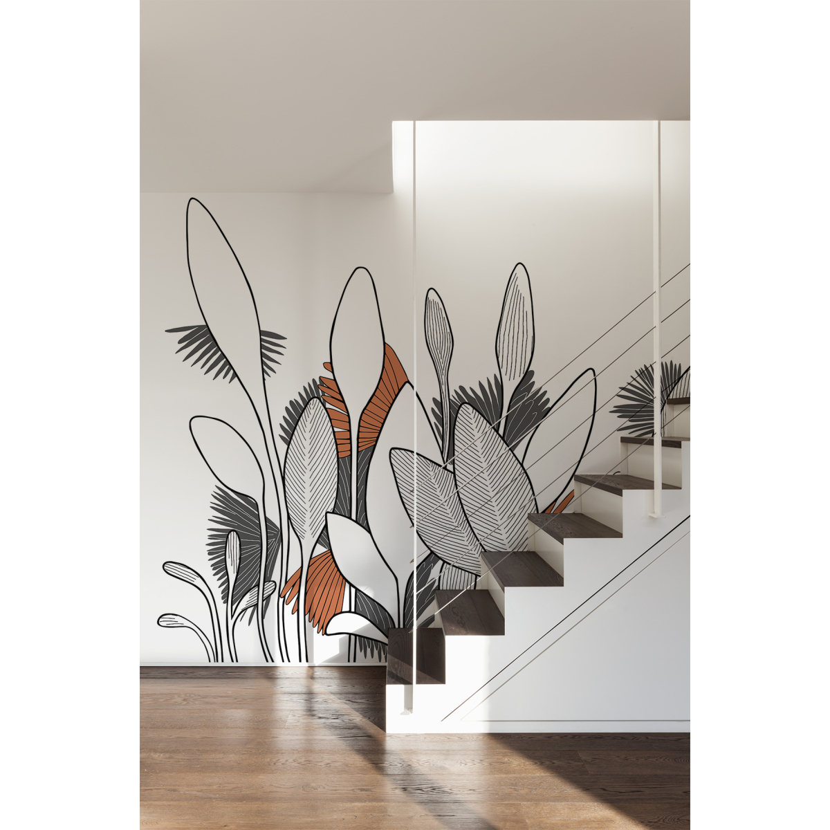 Vegetal panoramic wallpaper - Acte-Deco