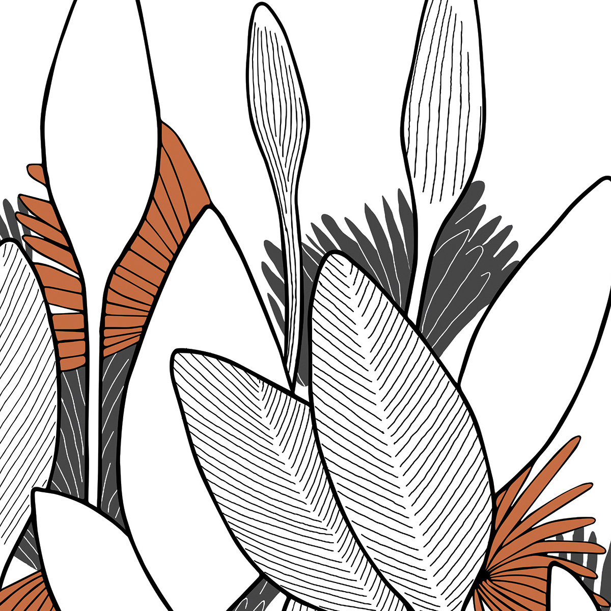 Papel pintado Planta panorámica - Acte-Deco