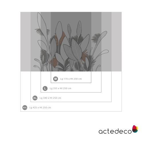 Vegetal panoramic wallpaper - Acte-Deco