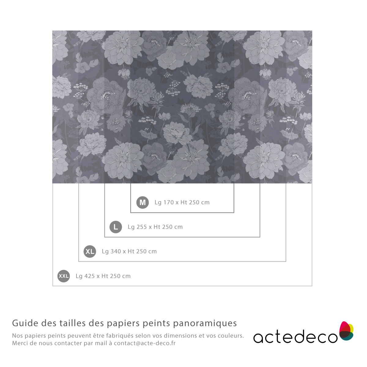 Panoramic Violet Wallpaper | Size XL Acte-Deco