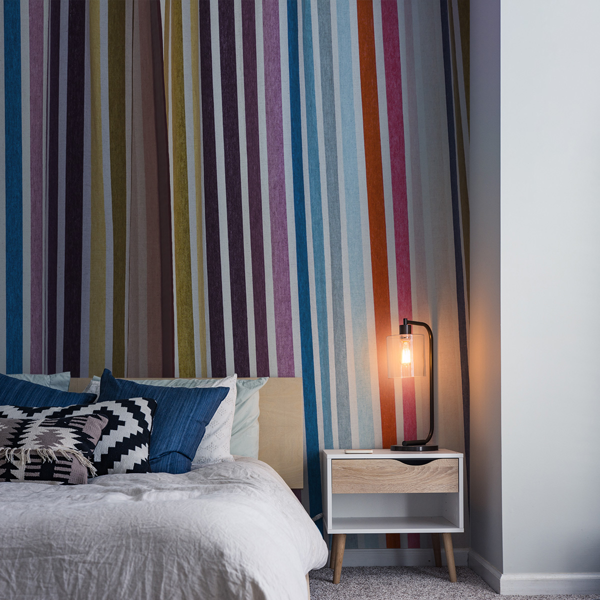 Colorful Striped panoramic wallpaper - Collection Acte-Deco