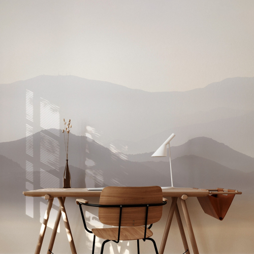 Misty Mountains panoramic wallpaper - 255 - Beige