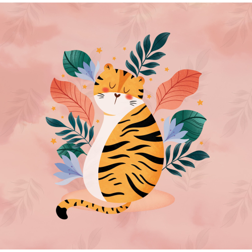 Carta da parati panoramica Tiger - Collezione Marion Blanc - Acte-Deco