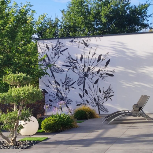 Outdoor wallpapers Fleurs graphiques - Acte-Deco