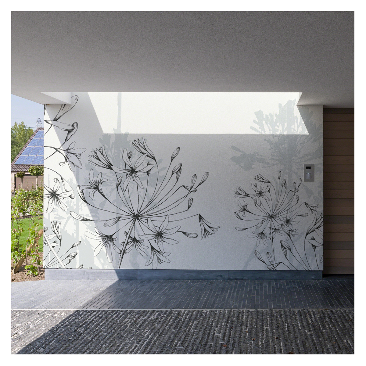 Outdoor wallpaper Agapanthes