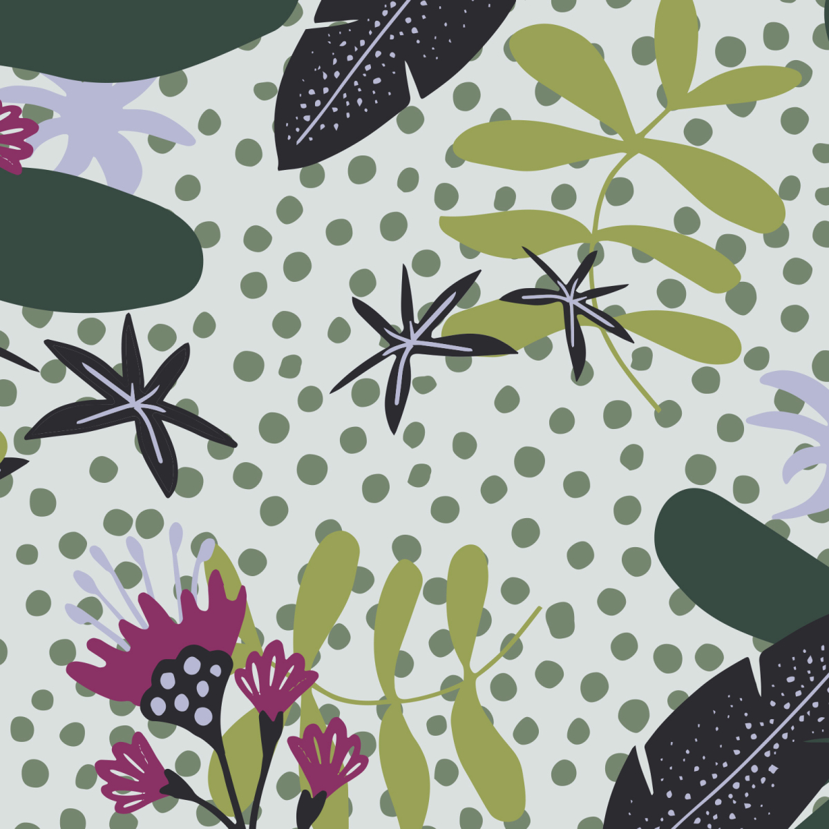 Panoramic wallpaper wild foliage-Collection Petit Atelier design - Acte-deco