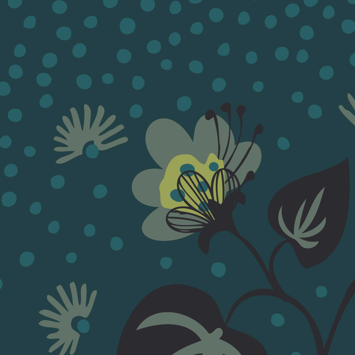 Papel pintado Friso panorámico flores trepadoras - Petit Atelier colección de diseño - Acte-Deco