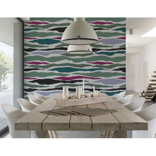 Panoramic wallpaper Waves -Collection Petit Atelier design - Acte-deco