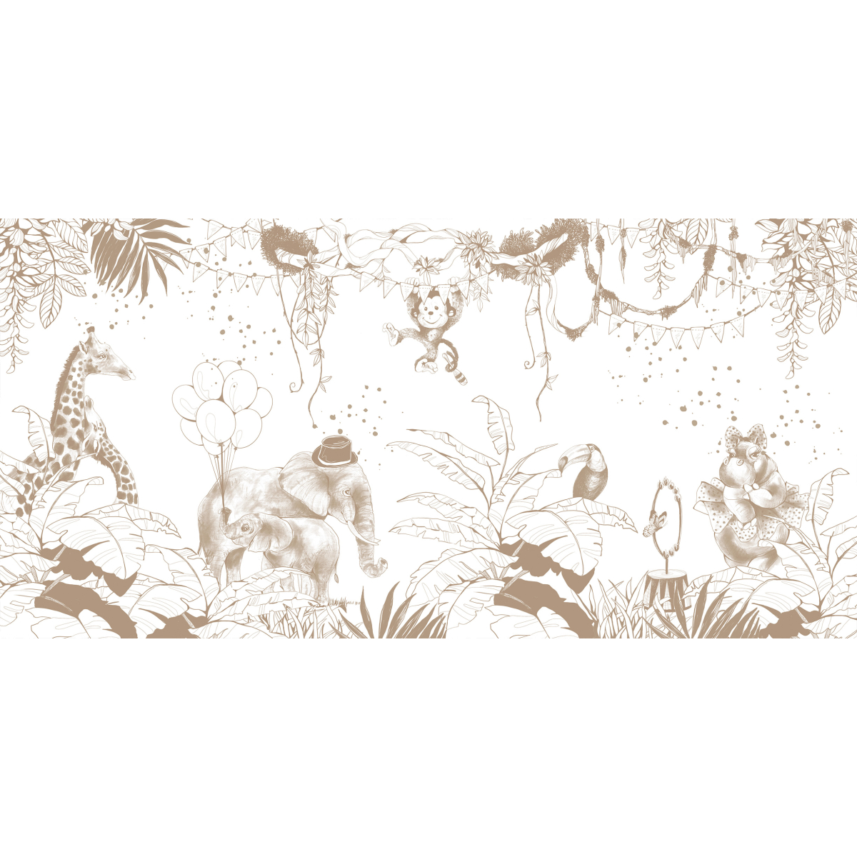 Papier peint panoramique Cirque de la jungle | Acte-Deco