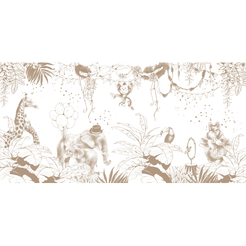 Panoramic wallpaper Jungle circus | Acte-Deco