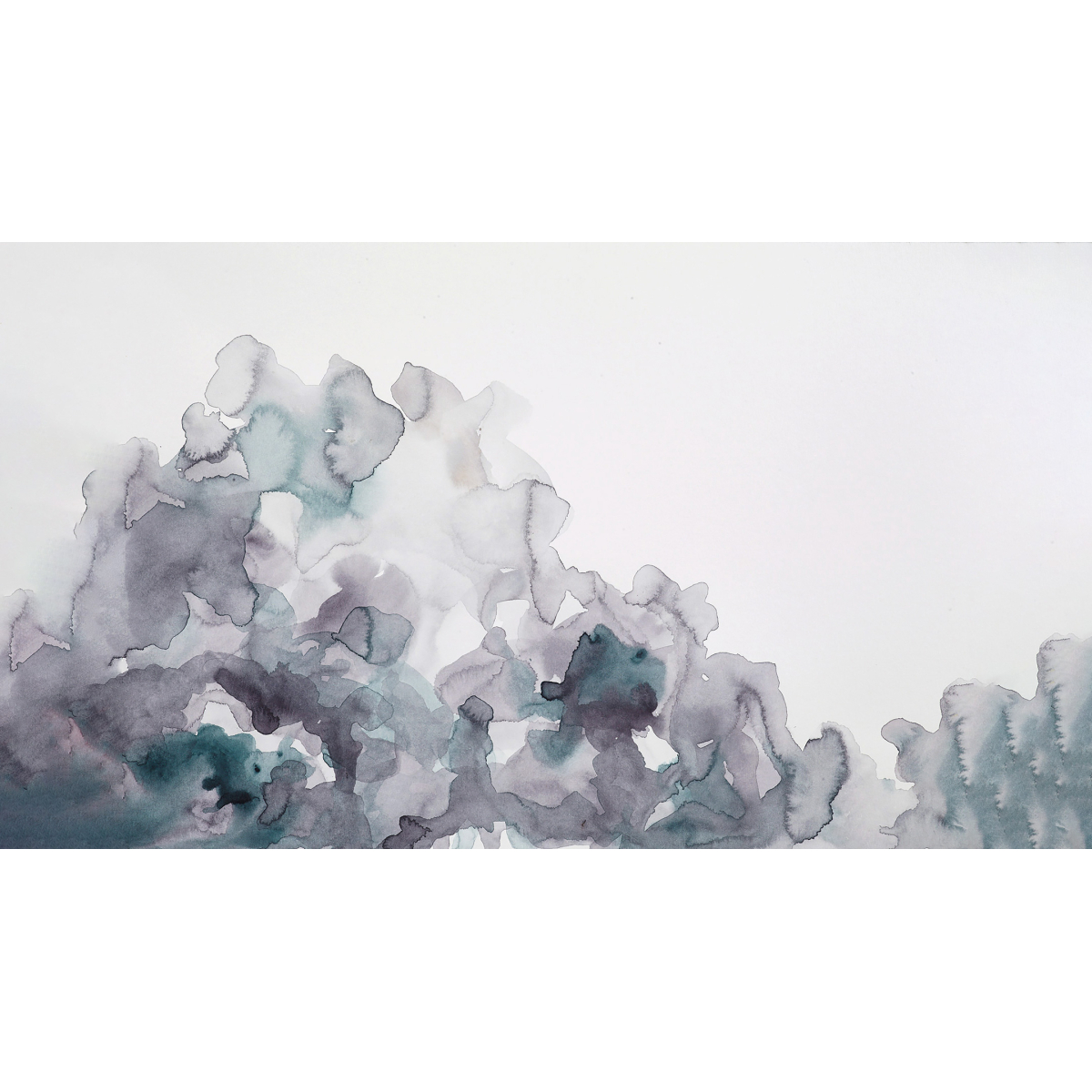 Panorama-Vliestapete abstraktes Aquarelldekor - Sammlung Alice Asset - Acte-Deco