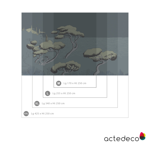Panoramic wallpaper Calanques | Acte-Deco