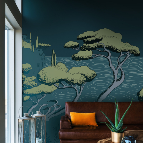 Panoramic wallpaper Calanques | Acte-Deco