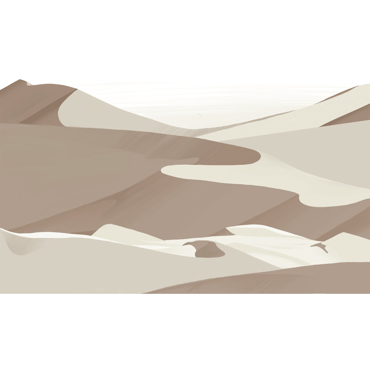 Panoramic wallpaper Dunes of Studio Romiche - Acte-Deco