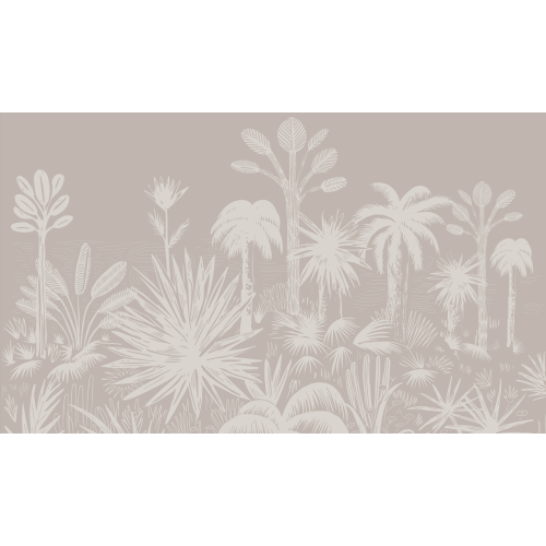 Tropical forest panoramic wallpaper - 340 - Beige