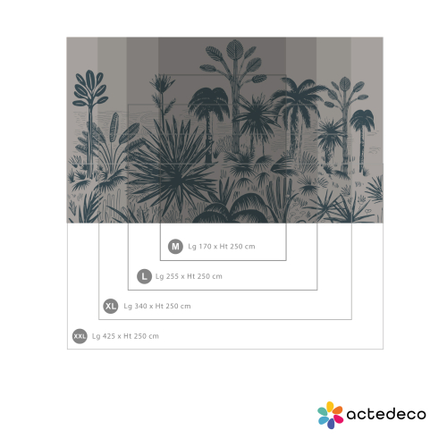 Panoramic wallpaper Tropical forest | Acte-Deco