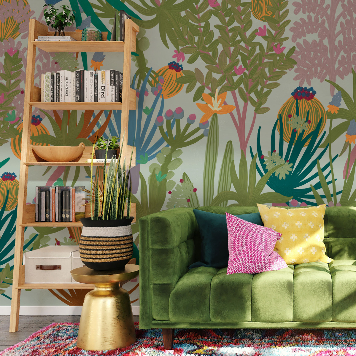 Panoramic wallpaper cactus jungle - Zoé Jiquel Collection - Acte-Deco