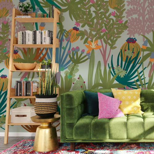 Panoramic wallpaper cactus jungle - Zoé Jiquel Collection - Acte-Deco