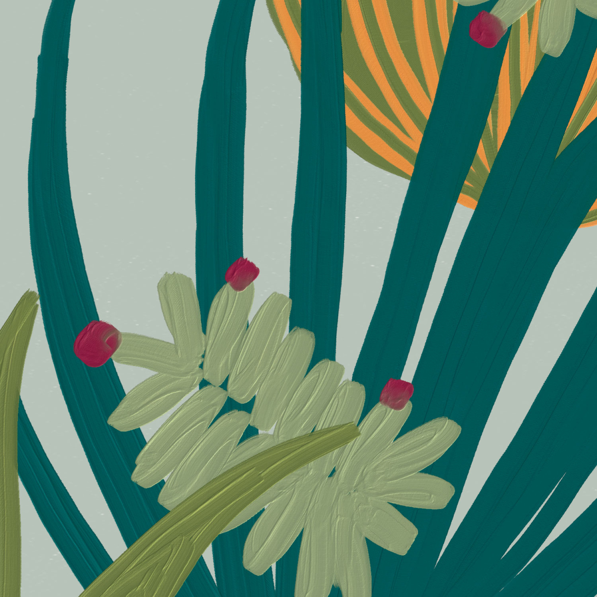 Panoramic wallpaper cactus jungle - Zoé Jiquel Collection - Acte-Deco