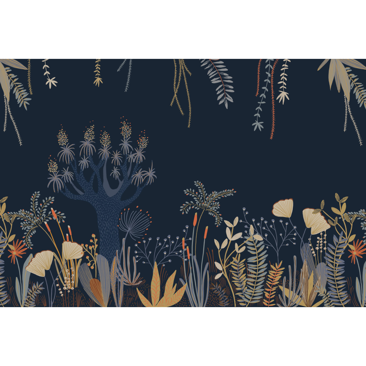 Papier peint panoramique Jardin d'eden - Collection Zoé Jiquel - Acte-Deco