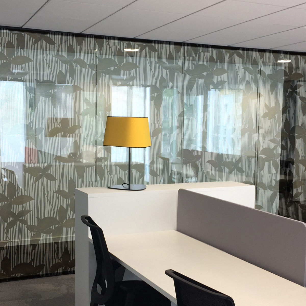 Window film Vegetable prints white frosted