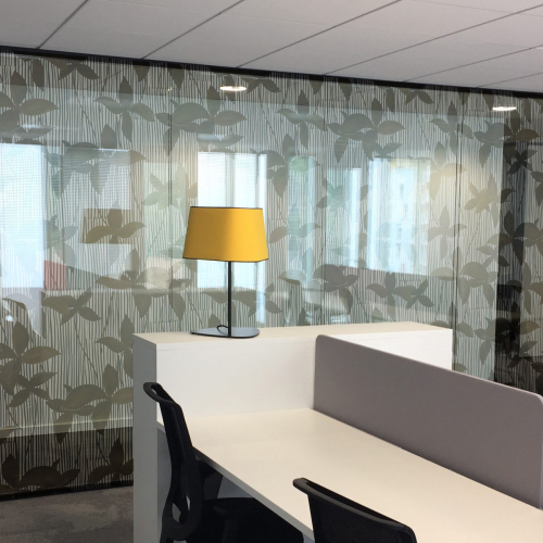 Window film Vegetable prints white frosted