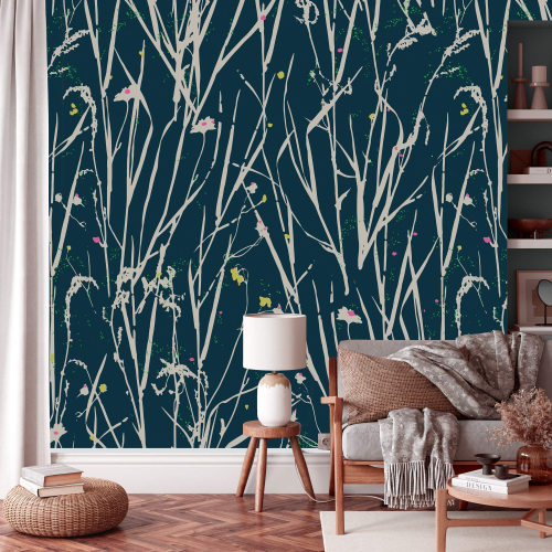 Panoramic wallpaper Wild grass - Zoé Jiquel Collection - Acte-Deco