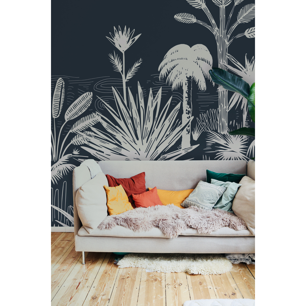 Panoramic wallpaper Tropical forest | Acte-Deco